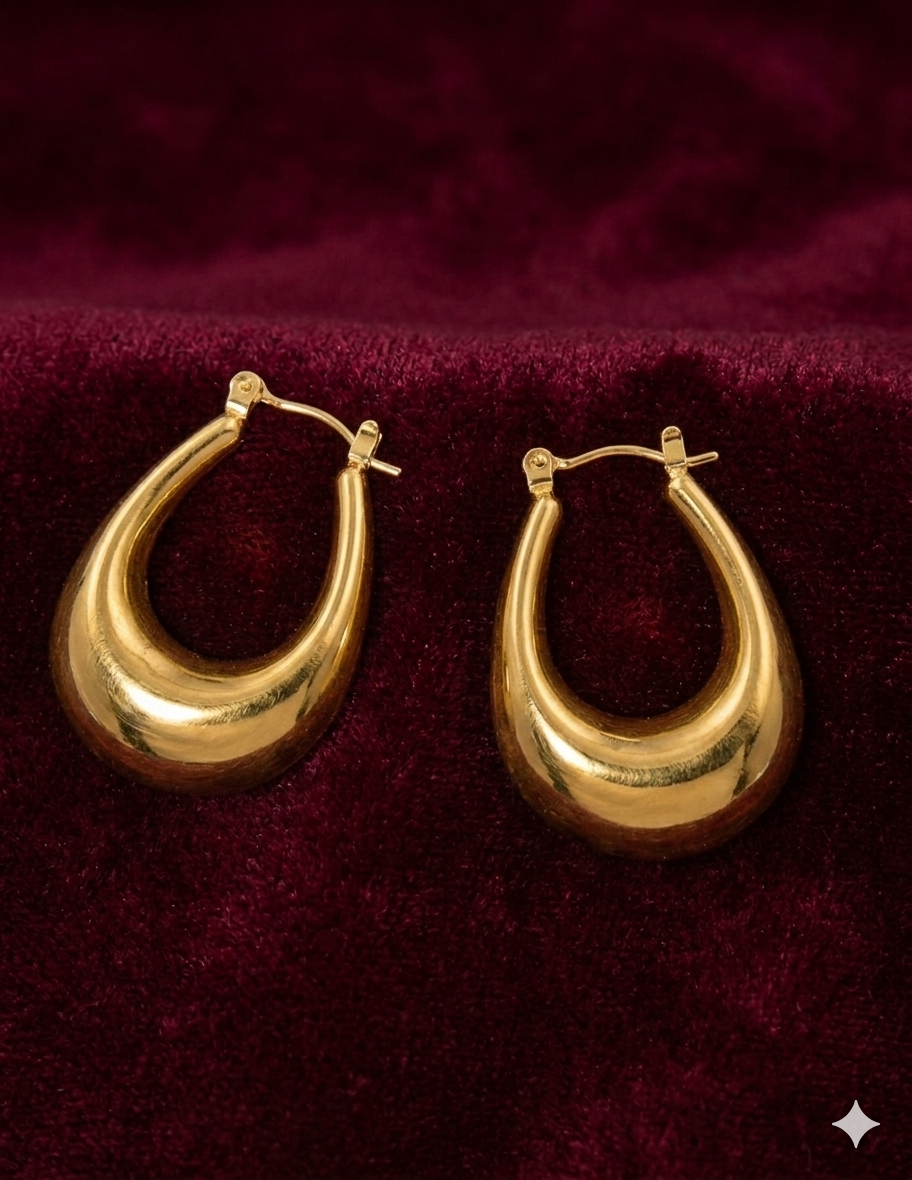 Golden Fashionable Hoops (Gold)