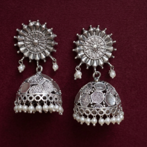 Vaishali Jhumki Earrings (Silver)