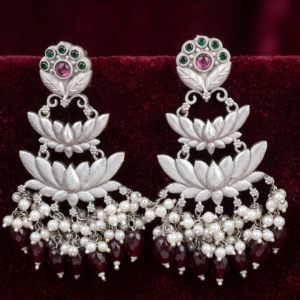 Mrinali Dangler Earrings (Red)