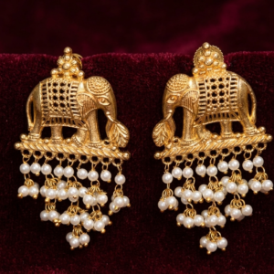 Gajraj Gold Dangler Earrings (Golden)